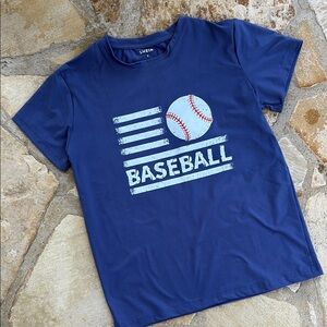 Blue Baseball Graphic Tee Short Sleeve